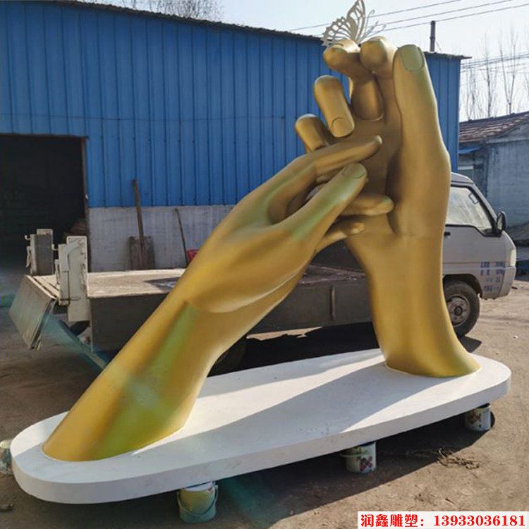 玻璃鋼手雕塑  景觀手雕塑加工廠家