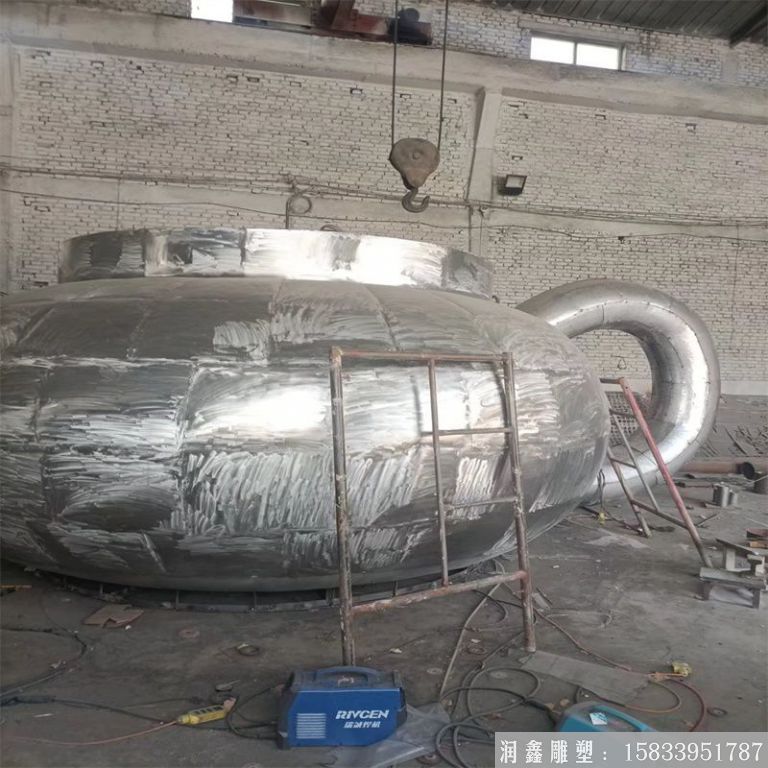 不銹鋼白鋼天壺雕塑噴泉，茶壺流水壺噴泉