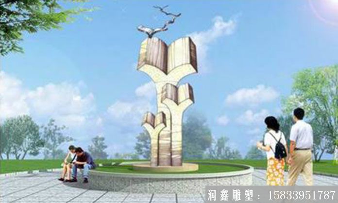 校園不銹鋼雕塑設(shè)計(jì)，圖紙