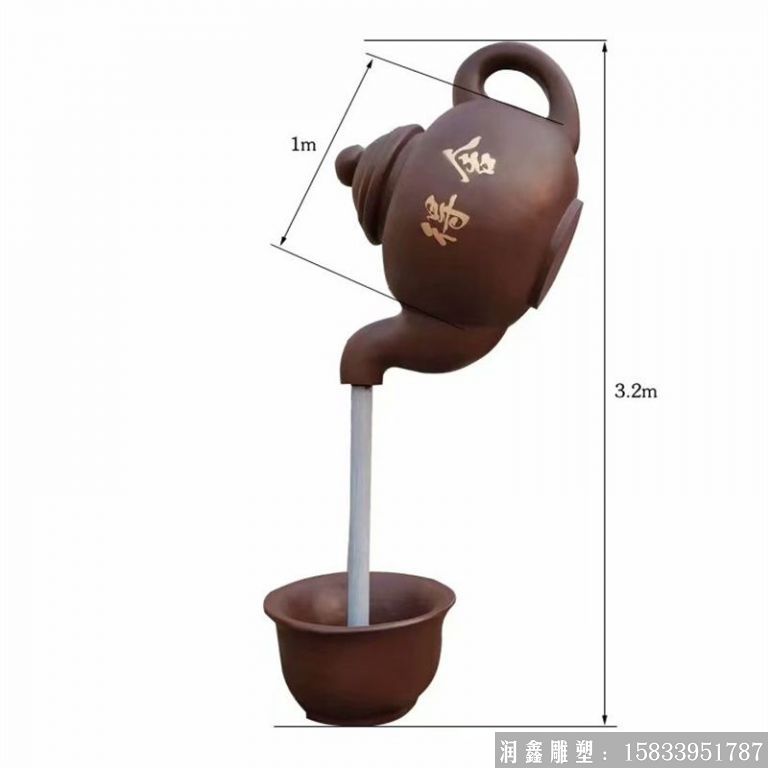 紫銅壺茶壺 鍛銅壺景觀流水擺件