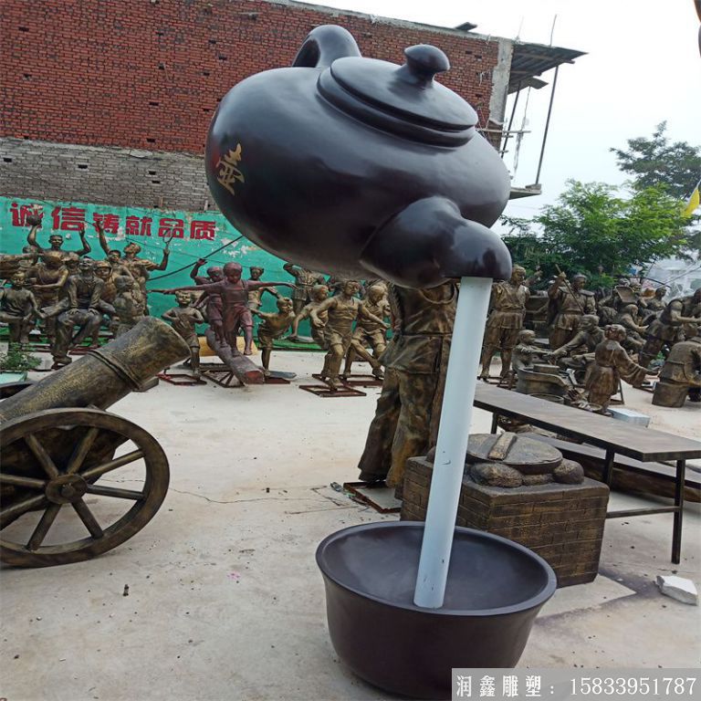 茶園景觀銅天壺 鍛銅天壺景觀 美陳裝飾