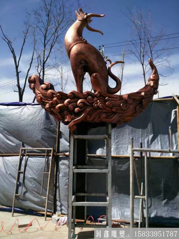 神獸鍛銅雕塑，動(dòng)物神獸雕塑定做