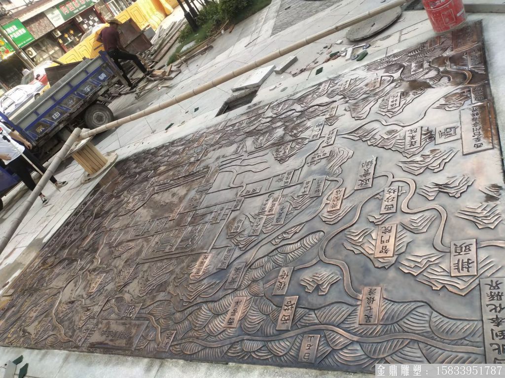 墻體紫銅浮雕 鍛銅雕刻 紫銅鍛打鍛造工藝浮雕 墻壁壁畫(huà)浮雕