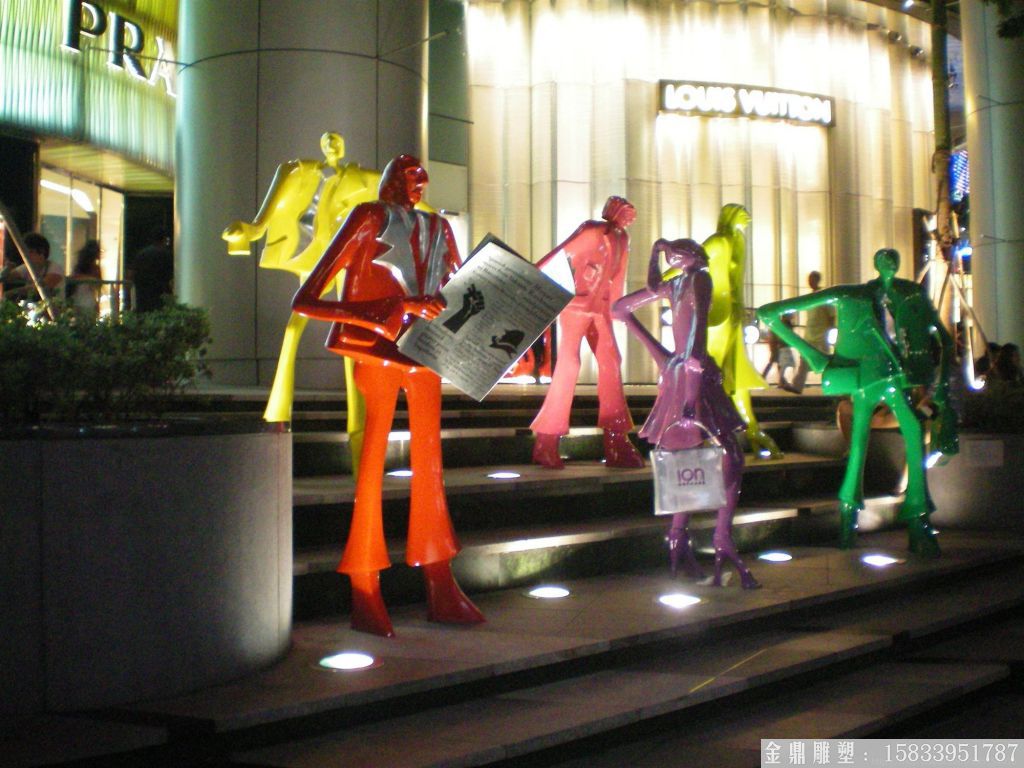 玻璃鋼看報(bào)紙人物雕塑廠(chǎng)家