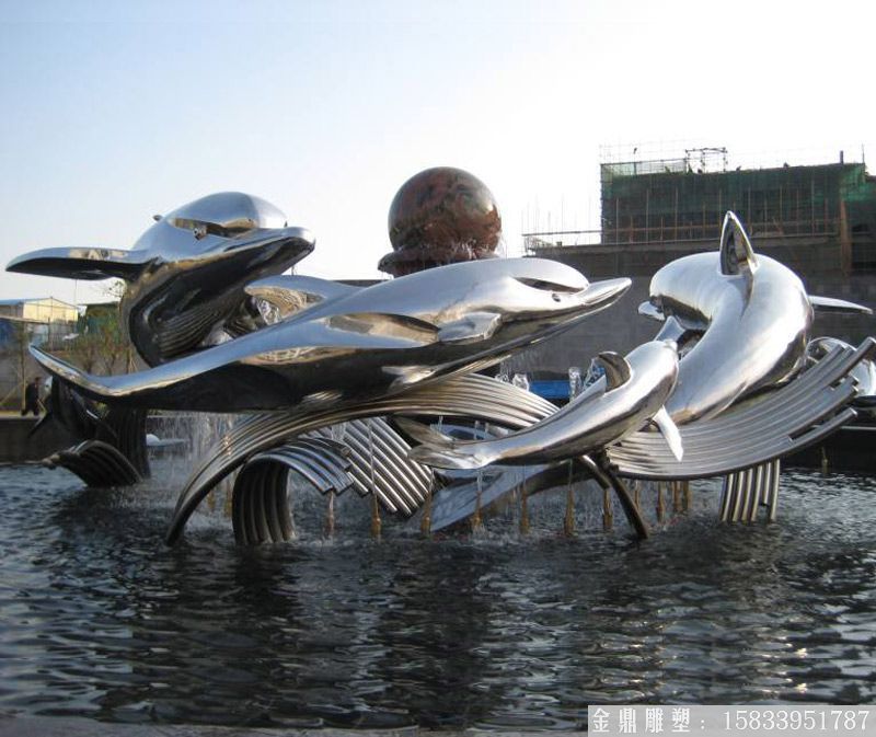 不銹鋼海豚雕塑加工廠(chǎng)家 來(lái)圖定制