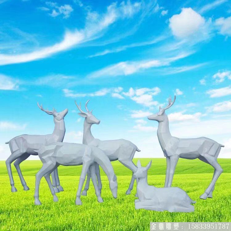 玻璃鋼切面鹿設(shè)計加工定制 兔子動物雕塑
