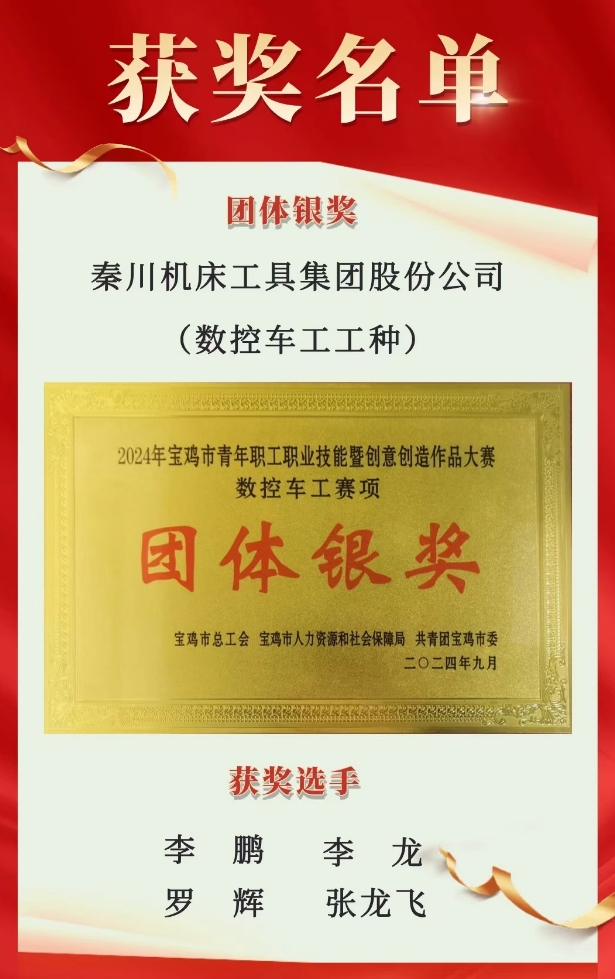 【群團(tuán)工作】喜報！秦川青年在寶雞市青年職工職業(yè)技能暨創(chuàng)意創(chuàng)造作品大賽中斬獲佳績！